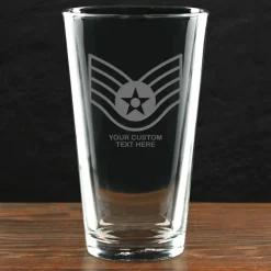 US Air Force 'Build Your Glass' Personalized 16 oz. Pint Glass