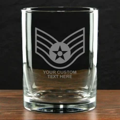 US Air Force 'Build Your Glass' Personalized 14 oz. Double Old Fashioned Glass