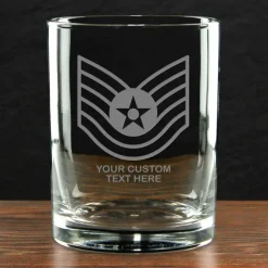 US Air Force 'Build Your Glass' Personalized 14 oz. Double Old Fashioned Glass