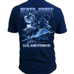 U.s. Air Force Drones - Death From Above - Black Ink Men's T-Shirt