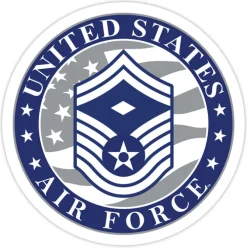 US Air Force E-8 First Sergeant 3.5" Decal by 7.62 Design