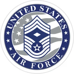 US Air Force E-9 First Sergeant 3.5" Decal by 7.62 Design