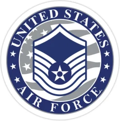 US Air Force E-7 Master Sergeant 3.5" Decal by 7.62 Design