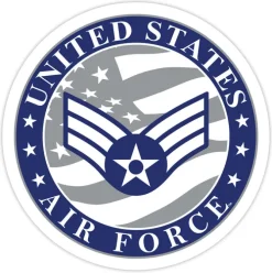 US Air Force E-4 Senior Airman 3.5" Decal by 7.62 Design