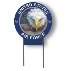 U.S. Air Force Eage Flag 20 x 20 inch Yard Sign - Made In The USA