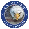 U.S. Air Force Eagle Flag 20 x 20 inch Wood Sign - Made In The USA