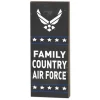 U.S. Air Force Family Country USAF 7 x 18 inch Wood Sign- Made In The USA