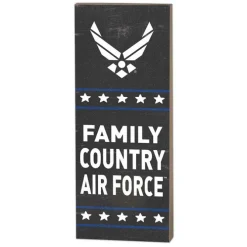 U.S. Air Force Family Country USAF 7 x 18 inch Wood Sign- Made In The USA