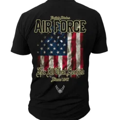 US Air Force For All That Served - Black Ink Men's T-Shirt