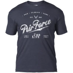 US Air Force For Life - Black Ink Men's T-Shirt