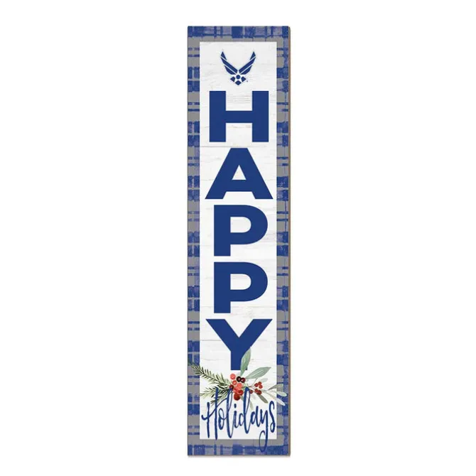 U.S. Air Force Happy Holidays 11 x 46 inch Leaner Sign - Made In The USA