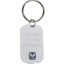 US Air Force 'I Belong' Crest Craft Dog Tag Keychain