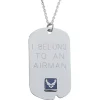 US Air Force 'I Belong' Crest Craft Dog Tag Necklace