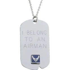 US Air Force 'I Belong' Crest Craft Dog Tag Necklace