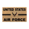 U.S. Air Force Logo 18 x 30 inch Coir Doormat - Made In The USA