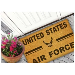 U.S. Air Force Logo 18 x 30 inch Coir Doormat - Made In The USA
