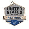 U.S. Air Force Logo Rustic Badge 20 x 20 inch Sign