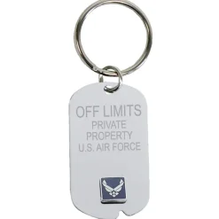 US Air Force 'Off Limits' Crest Craft Dog Tag Keychain