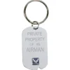 US Air Force 'Property Of' Crest Craft Dog Tag Keychain