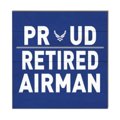 U.S. Air Force Retired 10 x 10 inch Wood Sign - Made In The USA