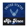 U.S. Air Force Retro 10 x 10 inch Wood Sign - Made In The USA