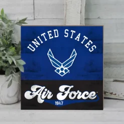 U.S. Air Force Retro 10 x 10 inch Wood Sign - Made In The USA