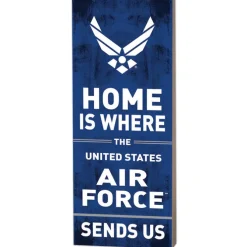 U.S. Air Force Sends US 7 x 18 inch Wood Sign- Made In The USA