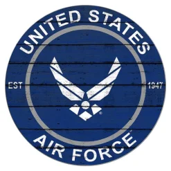 U.S. Air Force Weathered Logo 20 x 20 inch Wood Sign - Made In The USA
