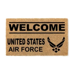 U.S. Air Force Welcome 18 x 30 inch Coir Doormat - Made In The USA