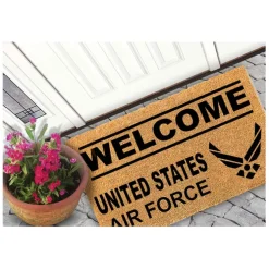 U.S. Air Force Welcome 18 x 30 inch Coir Doormat - Made In The USA