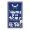 U.S. Air Force Welcome To Our Home 11 x 20 inch USAF Sign