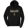 U.S. Army Camo Text Applique Black Unisex Hoodie
