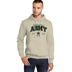 U.S. Army Arched Applique Sand Unisex Hoodie