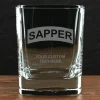 US Army 'Build Your Glass' Personalized 11.5 oz. Square Double Old Fashioned Whiskey Glass