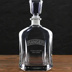 US Army 'Build Your Glass' Personalized 23.75 oz. Whiskey Decanter