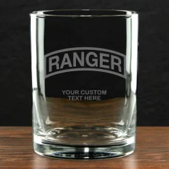 US Army 'Build Your Glass' Personalized 14 oz. Double Old Fashioned Whiskey Glass
