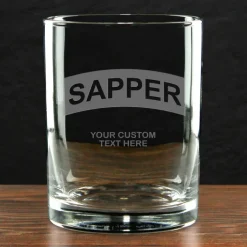 US Army 'Build Your Glass' Personalized 14 oz. Double Old Fashioned Whiskey Glass