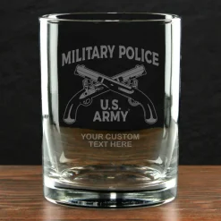 US Army 'Build Your Glass' Personalized 14 oz. Double Old Fashioned Whiskey Glass
