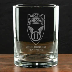 US Army 'Build Your Glass' Personalized 14 oz. Double Old Fashioned Whiskey Glass