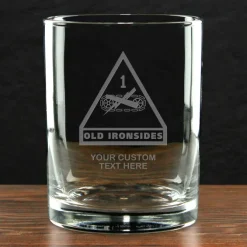 US Army 'Build Your Glass' Personalized 14 oz. Double Old Fashioned Whiskey Glass