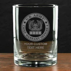 US Army 'Build Your Glass' Personalized 14 oz. Double Old Fashioned Whiskey Glass