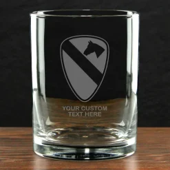 US Army 'Build Your Glass' Personalized 14 oz. Double Old Fashioned Whiskey Glass