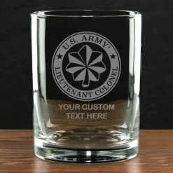 US Army 'Build Your Glass' Personalized 14 oz. Double Old Fashioned Whiskey Glass