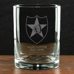 US Army 'Build Your Glass' Personalized 14 oz. Double Old Fashioned Whiskey Glass