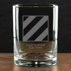 US Army 'Build Your Glass' Personalized 14 oz. Double Old Fashioned Whiskey Glass