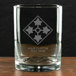 US Army 'Build Your Glass' Personalized 14 oz. Double Old Fashioned Whiskey Glass