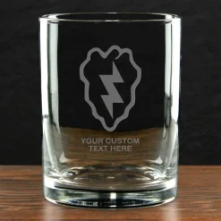 US Army 'Build Your Glass' Personalized 14 oz. Double Old Fashioned Whiskey Glass