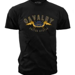 U.S. Army Cavalary Stetson - Black Ink Mens T-Shirt