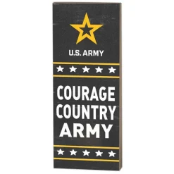 U.S. Army Courage Country 7 x 18 inch Wood Sign- Made In The USA