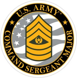US Army E-9 Command Sergeant Major 3.5" Decal by 7.62 Design